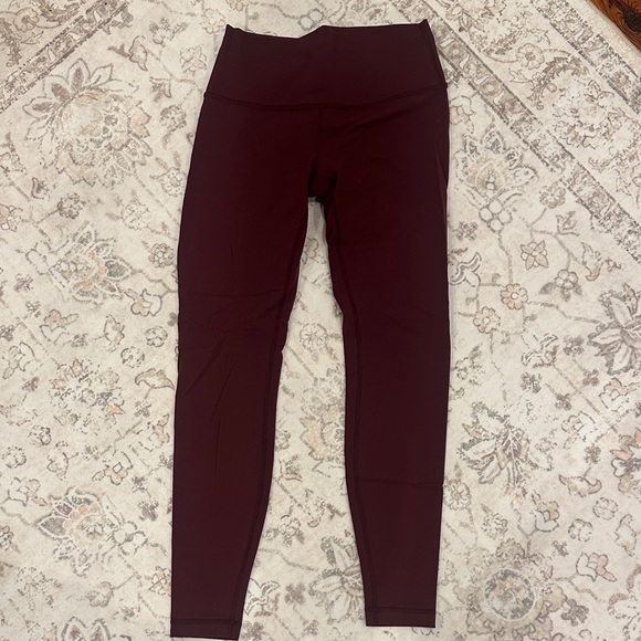 Lululemon Athletica Maroon Leggings - Picture 1 of 4